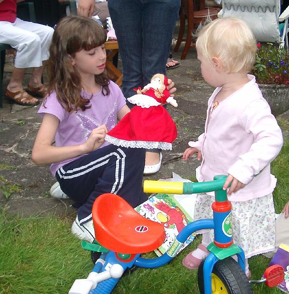 Hannah009.JPG - Zoe shows Hannah the  new doll which changes into the big bad wolf!